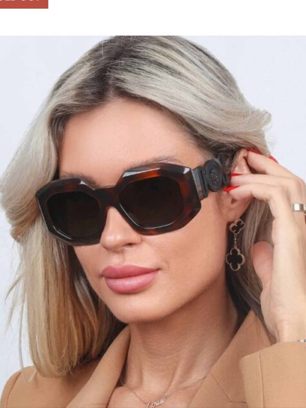 Versace Ve4424u Maxi Medusa Havana Black Detail